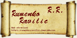 Rumenko Ravilić vizit kartica